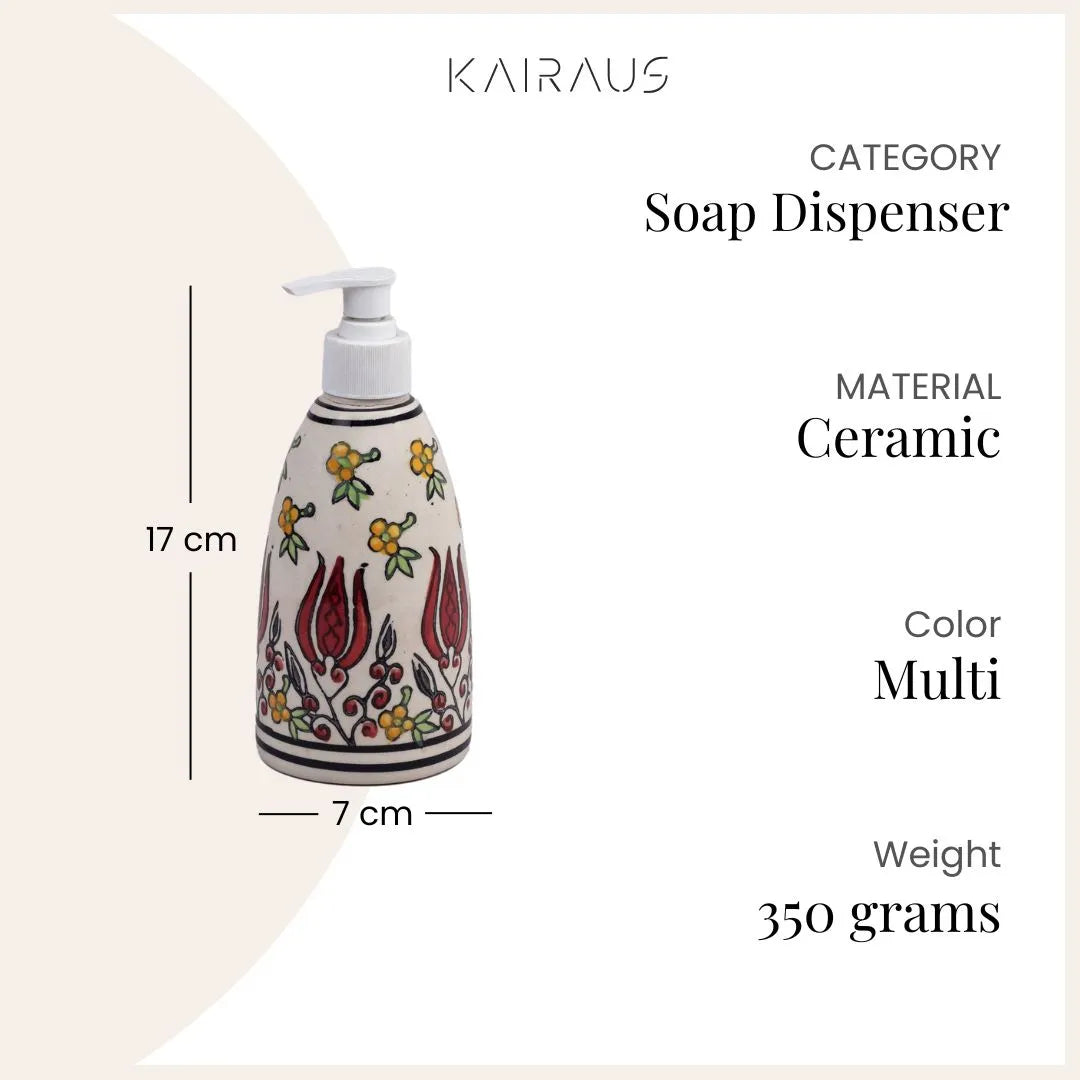 Luxe Floral Ceramic Handwash Dispenser