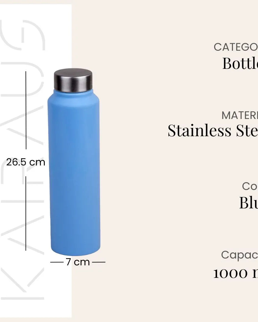 Blue Stainless Steel Water Bottle