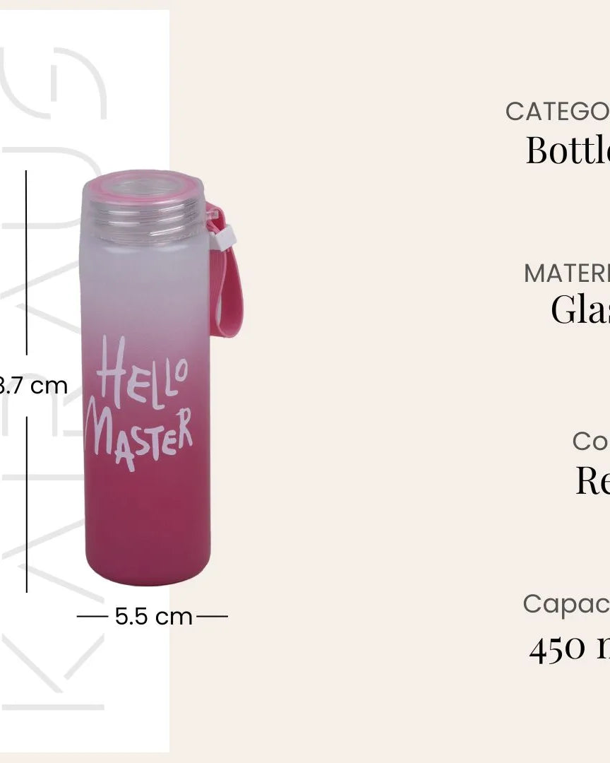 Opulent Hello Master Glass Water Bottle
