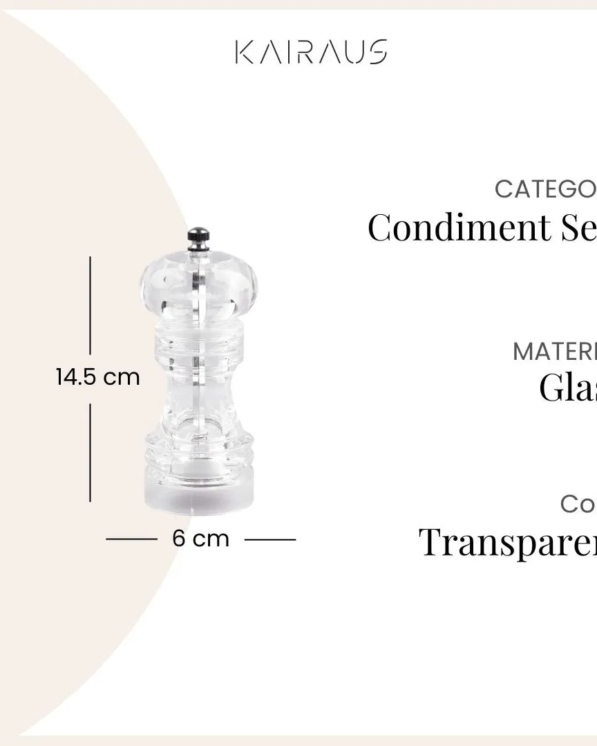 Classic Elegance Glass Condiment Set