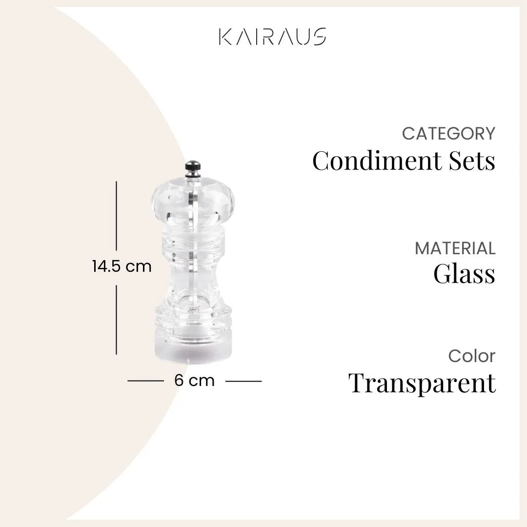 Classic Elegance Glass Condiment Set