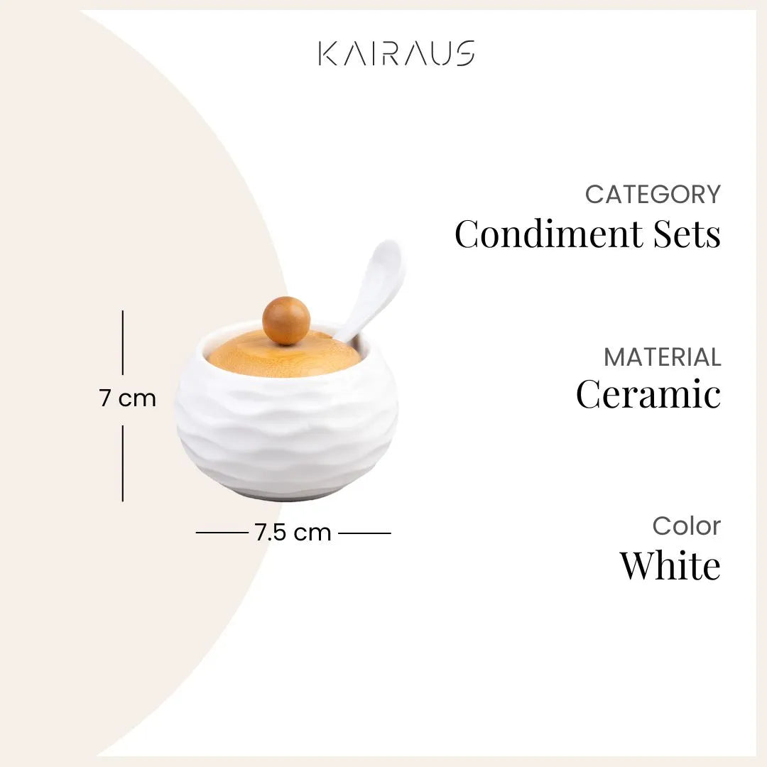 Luxe Duo Ceramic Pepper and Spice Containers