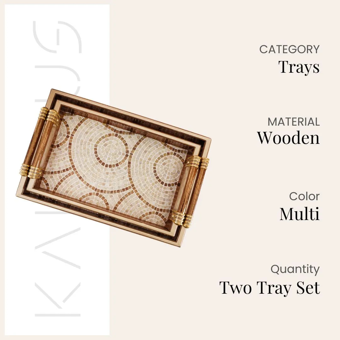 Mosaic Elegance Tray (Set of 2)