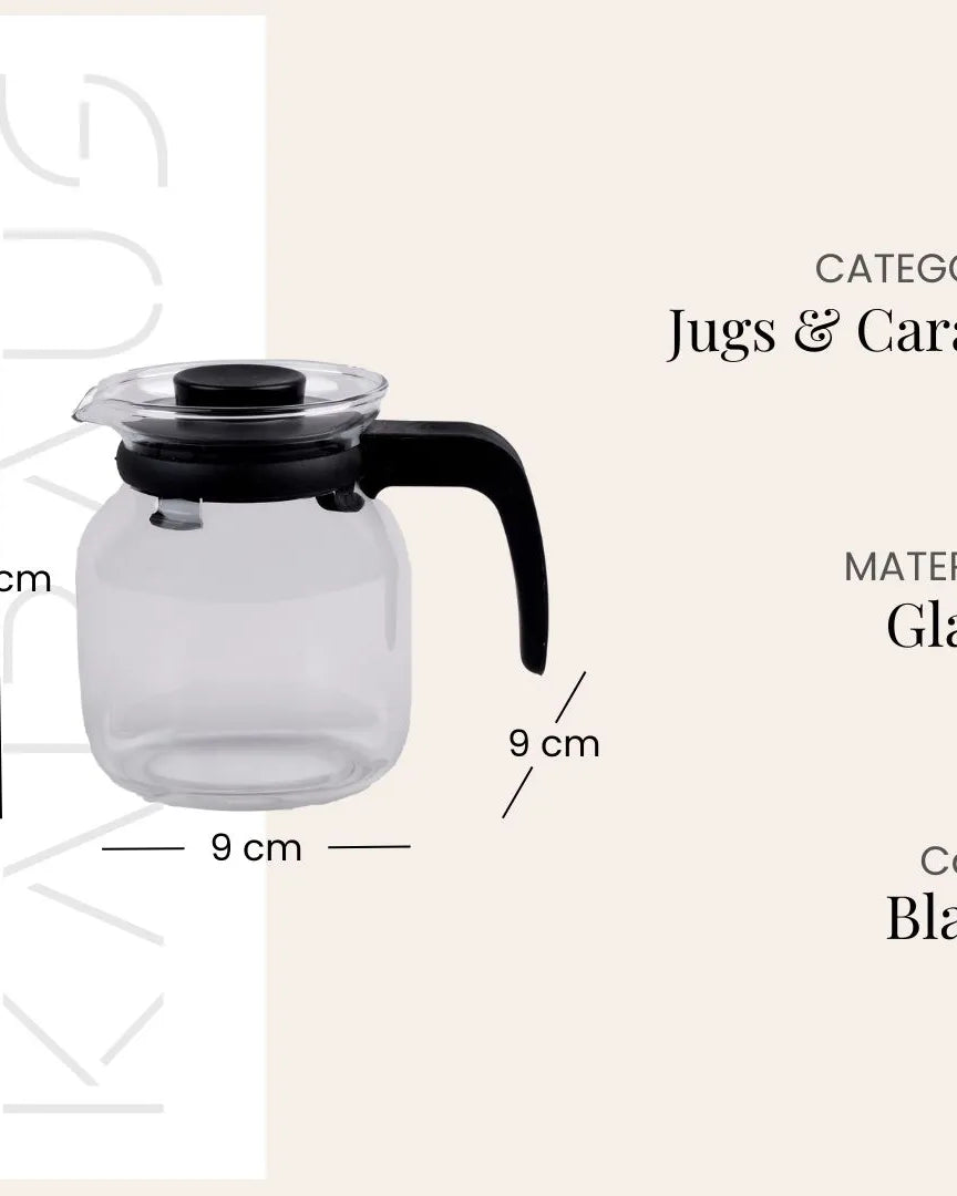 Glass Tea Pot with Black Handle