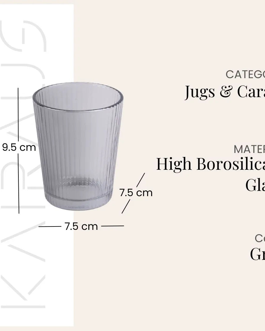 Smoke Grey Glass Jug Set