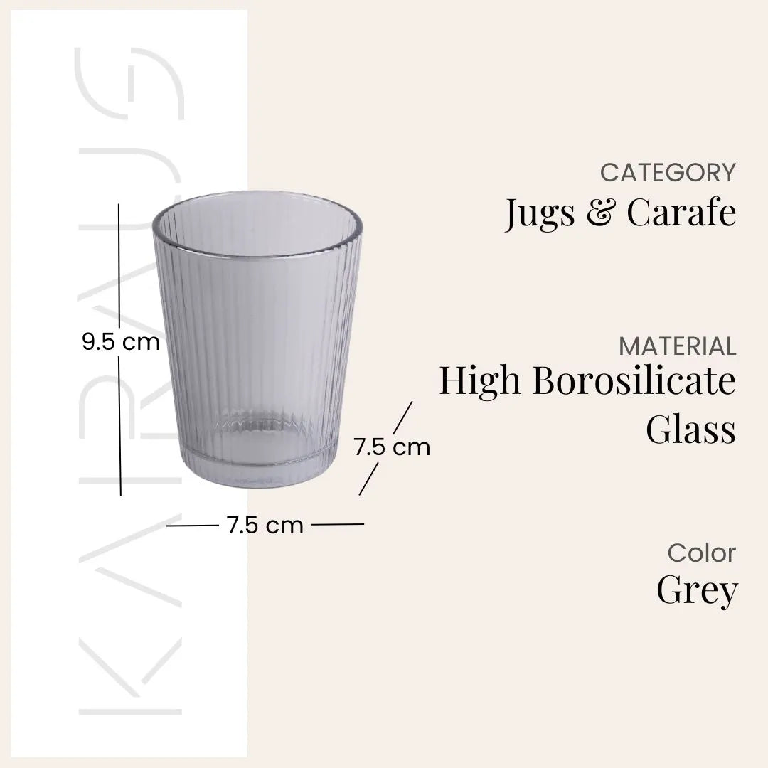 Smoke Grey Glass Jug Set
