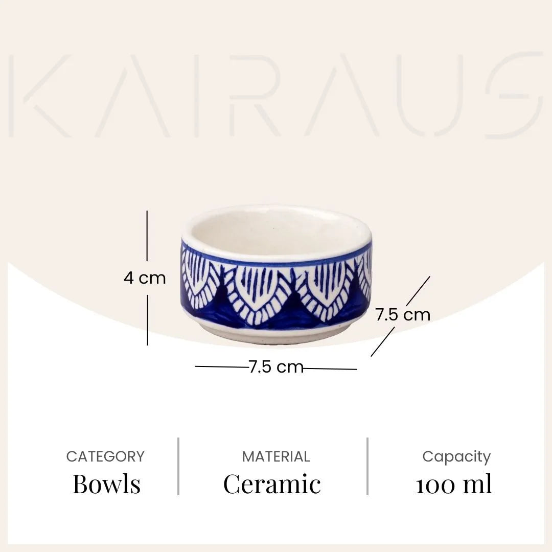 Exquisite Ceramic Mini Dip Bowl (Set of 6)