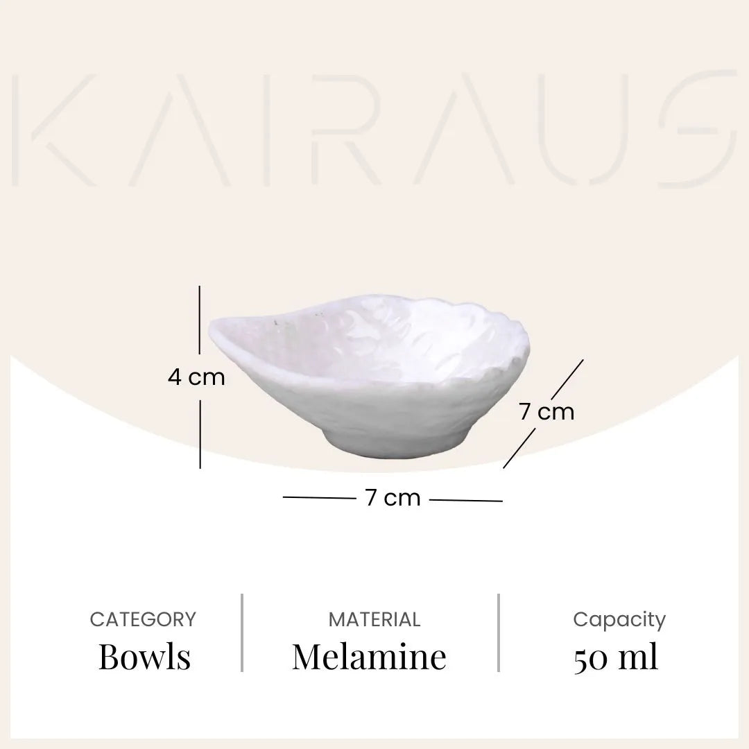 Snazzy White Melamine Mini Dip Bowl (Set of 6)