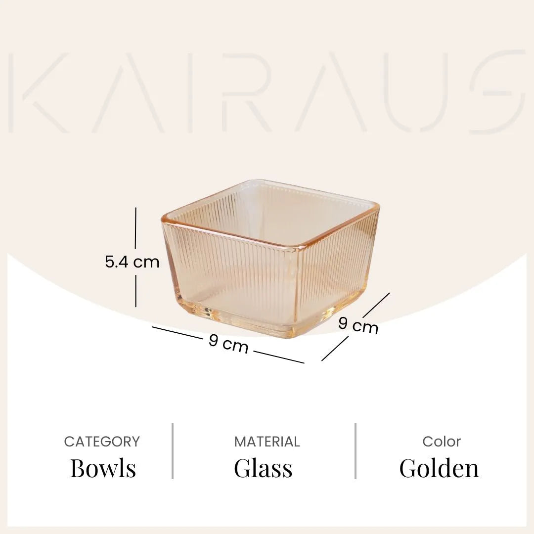 Chic Brown Glass Bowl with Tray Set