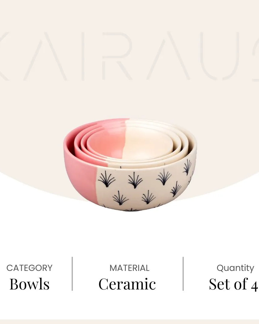 Premium Blush Pink Bowl (Set of 4)