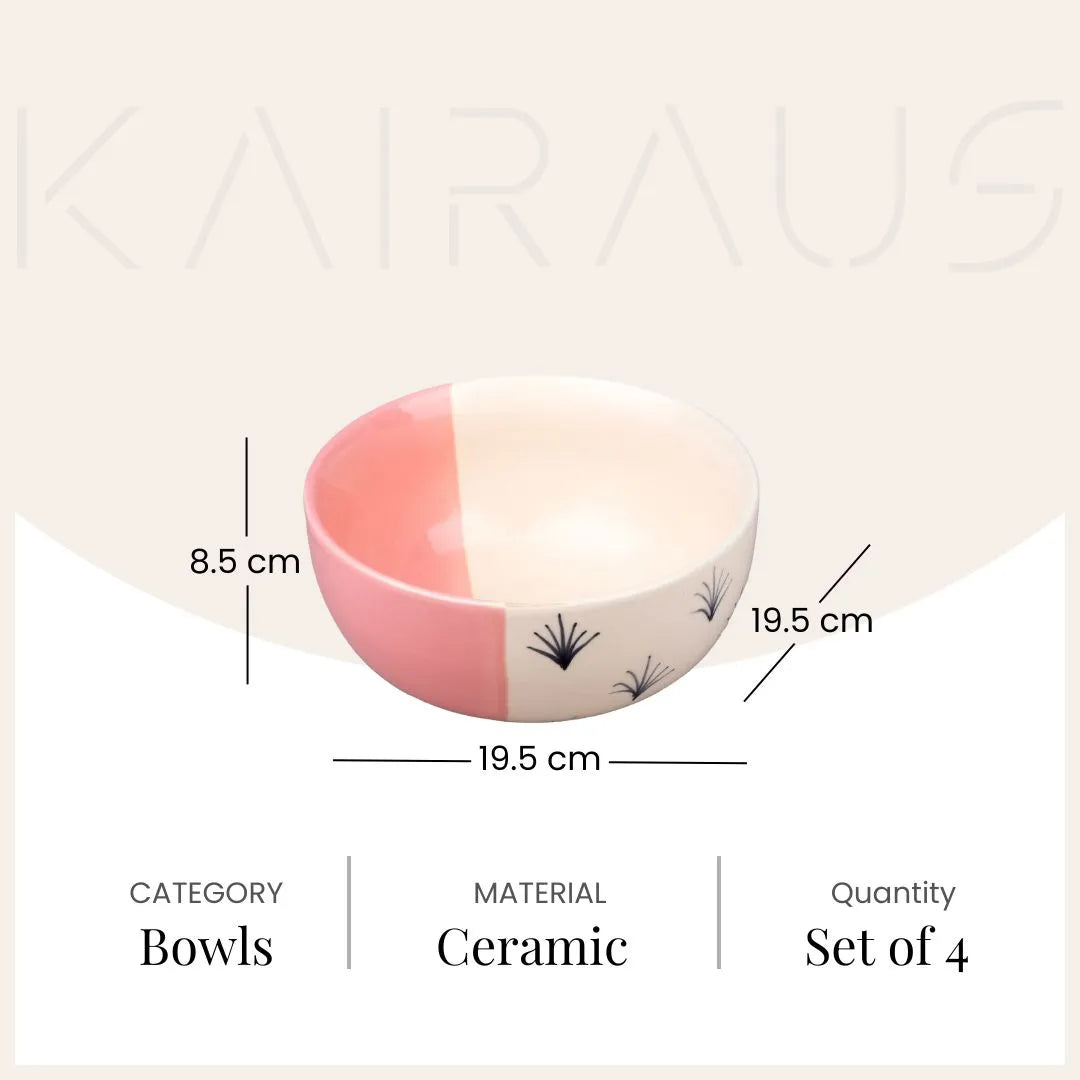 Premium Blush Pink Bowl (Set of 4)