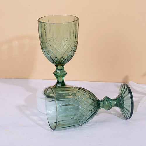 Vintage Diamond Detailing Glass (Set of 2)