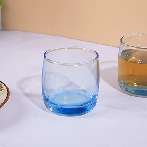 Blue Tinted Juice Glasses (Set of 4)
