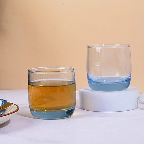 Blue Tinted Juice Glasses (Set of 2)