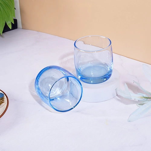 Blue Tinted Juice Glasses (Set of 2)