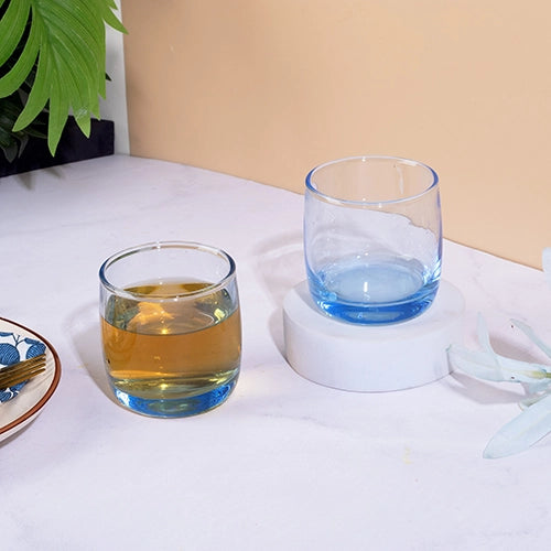 Blue Tinted Juice Glasses (Set of 2)