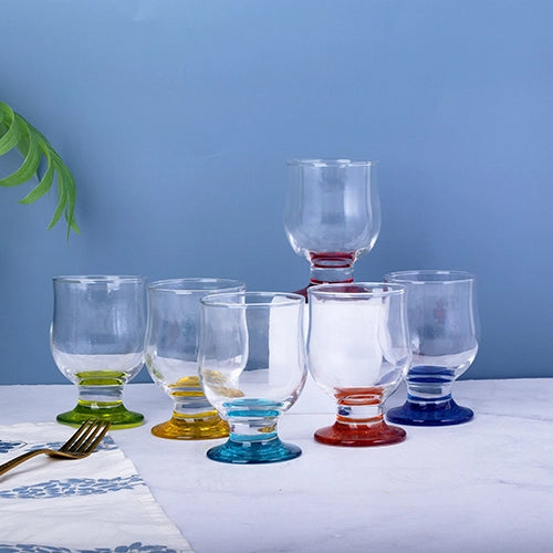 Colourful Glass Goblet (Set of 6)