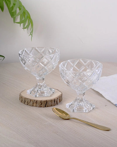 Geometric Textured Glass (Set of 2)