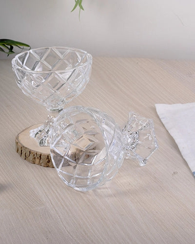 Geometric Textured Glass (Set of 2)