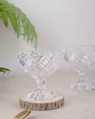 Geometric Textured Glass (Set of 2)