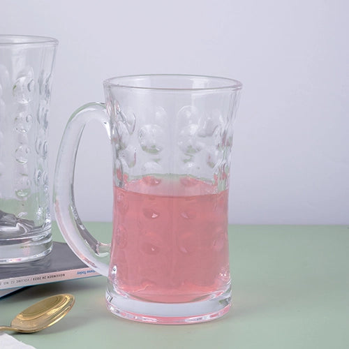 Textured Glass Beer Mug (Set of 6)