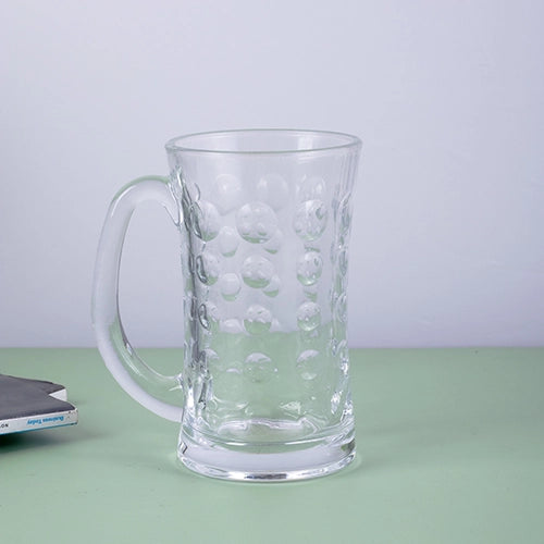Textured Glass Beer Mug (Set of 2)