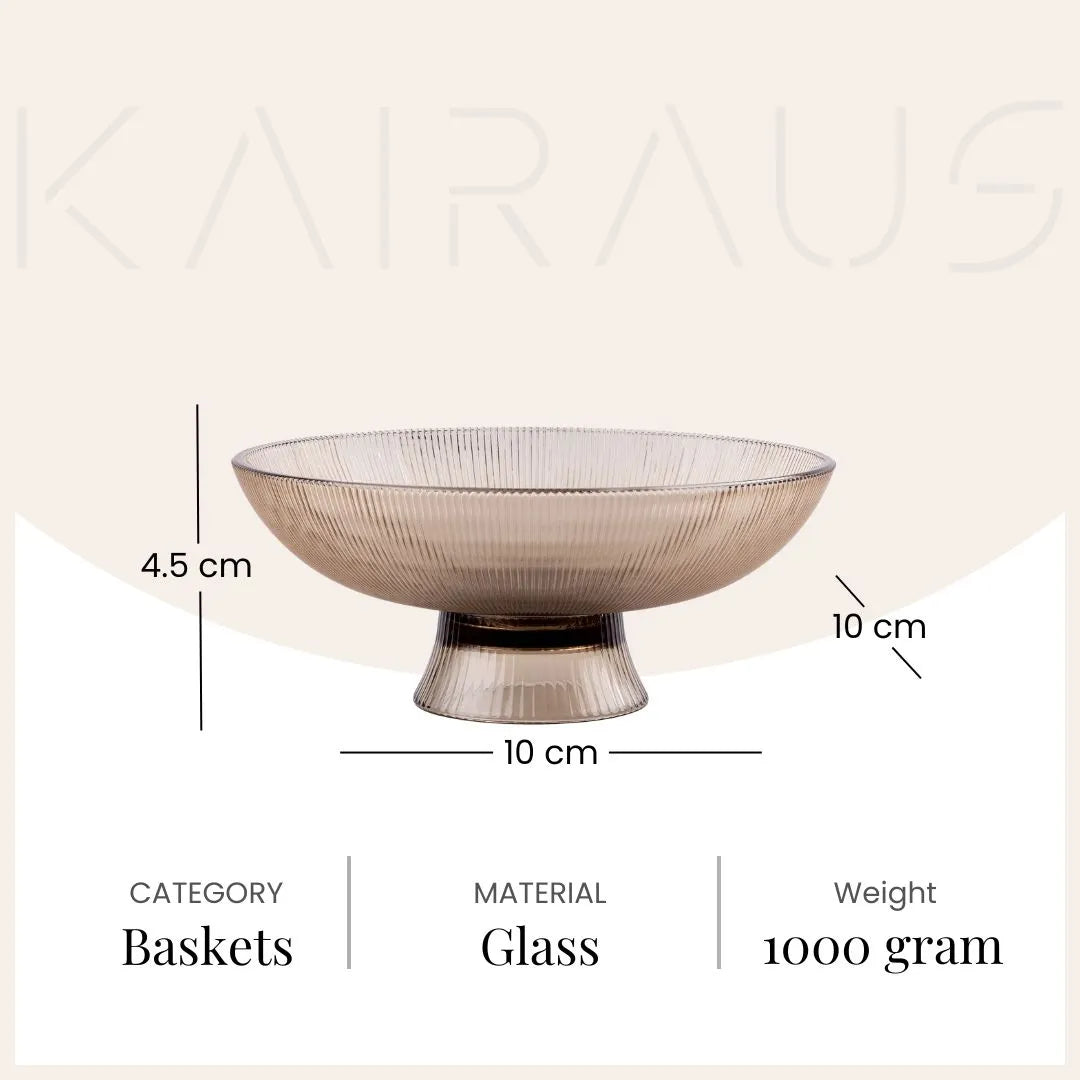 Clear Glass Fruit Bowl