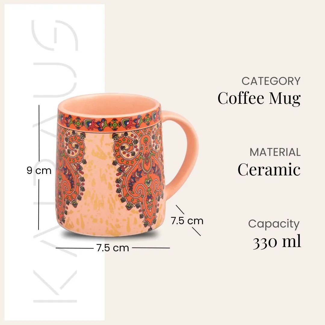 Eclectic Handpainted Coffee Mug (Set of 2)