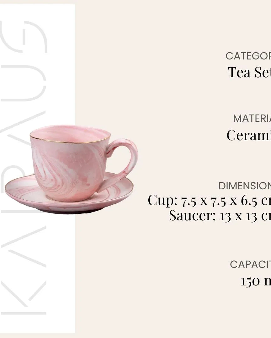 Faded Pink Tea Kettle Set