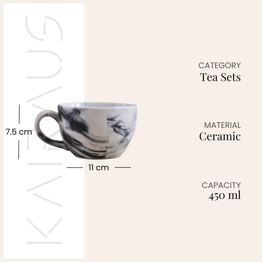 Chic Marble Print Soup Mug (Set of 4)