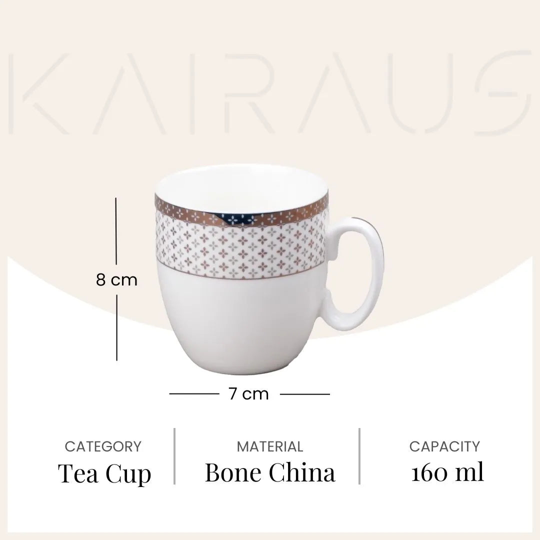 Opulent White Tea Cup (Set of 4)