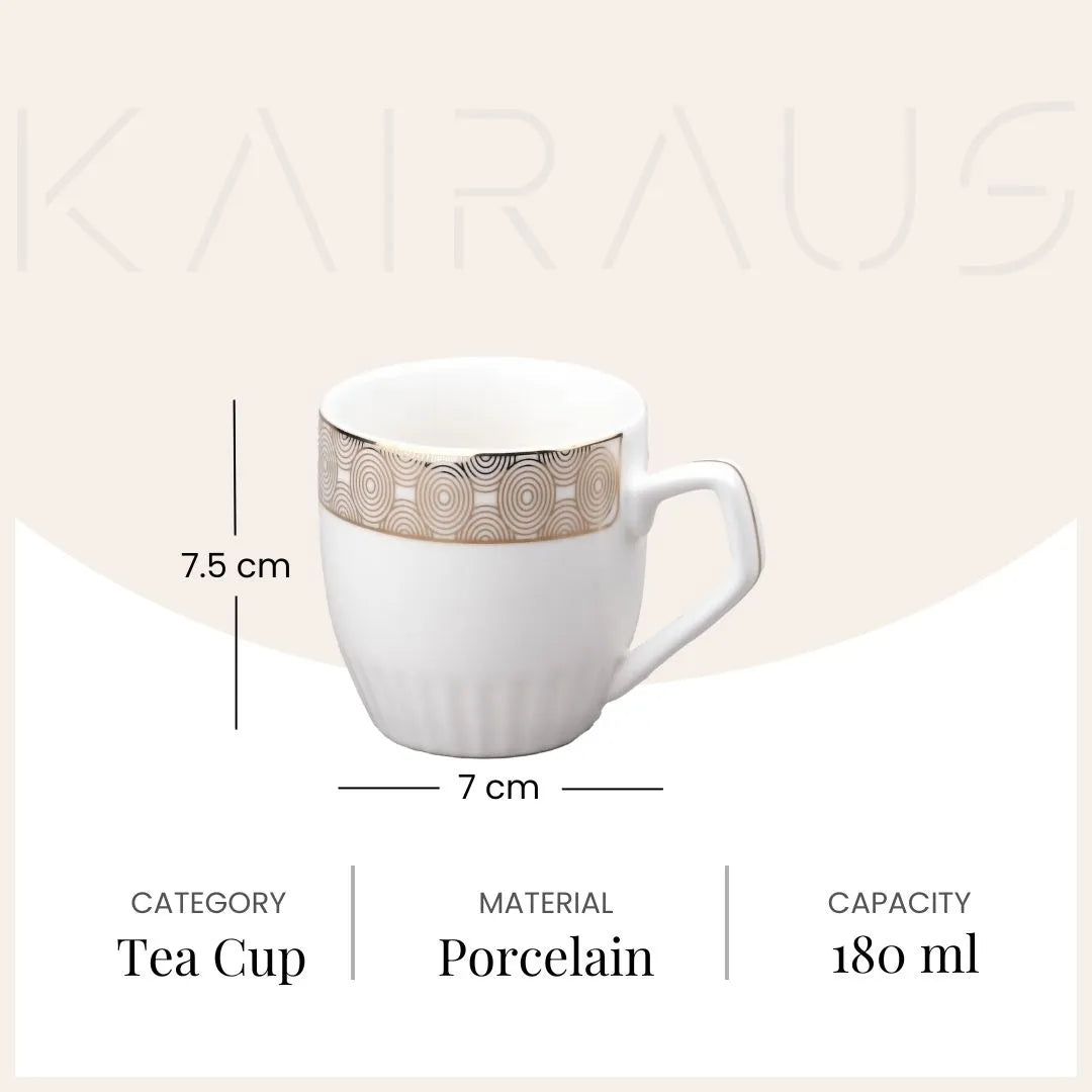 Classic White Tea Cup (Set of 6)