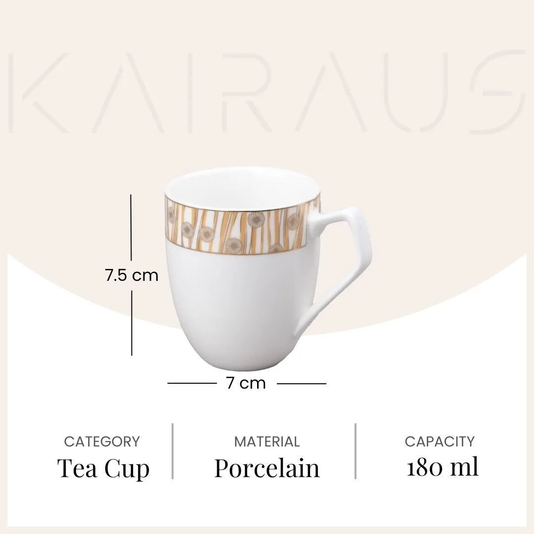 Opulent Gold Printed Tea Cup (Set of 2)