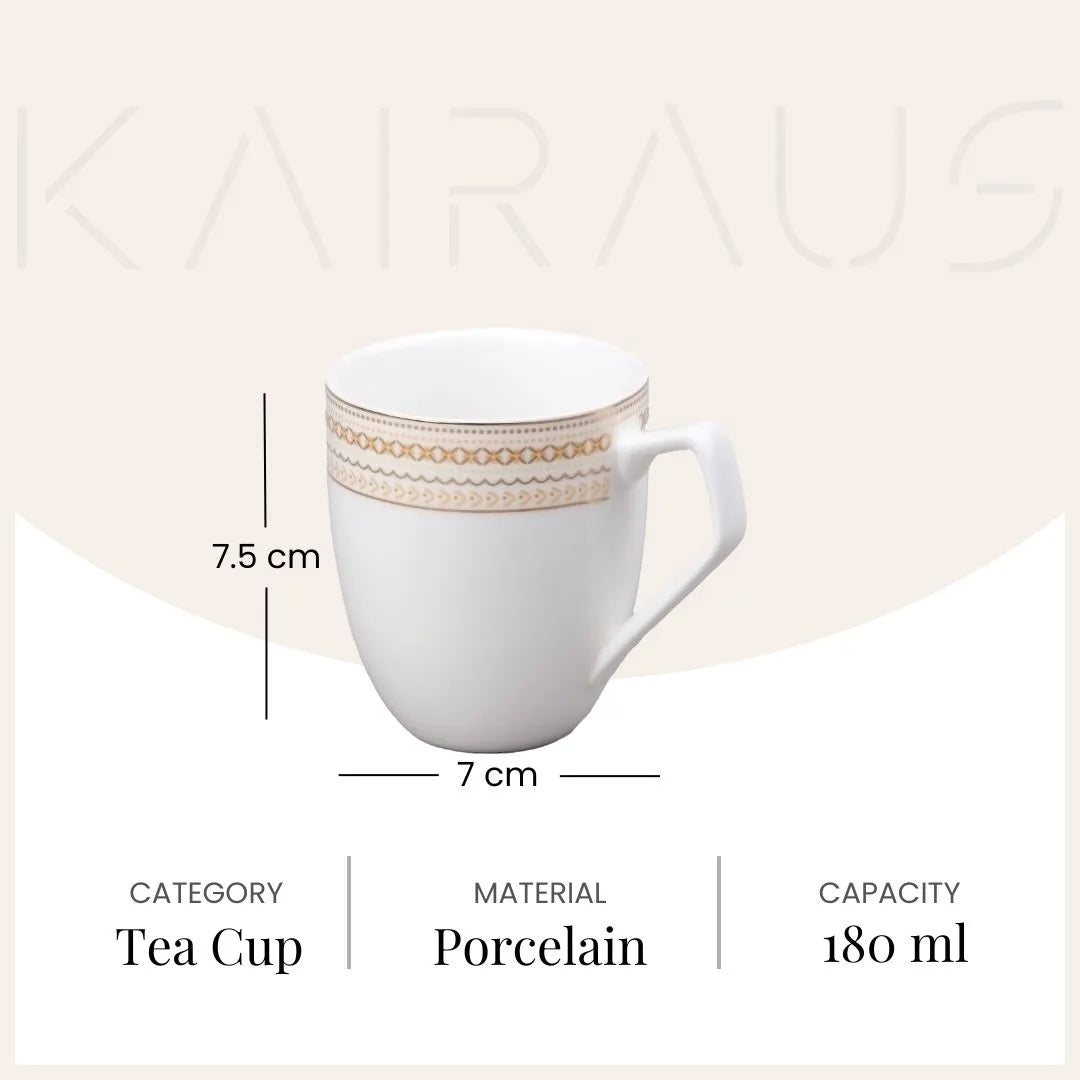 Luxury White and Gold Cup (Set of 2)