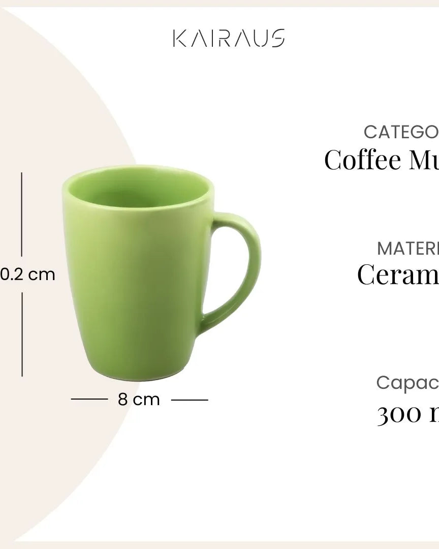 Gorgeous Green Coffee Mug Side View – Kairaus