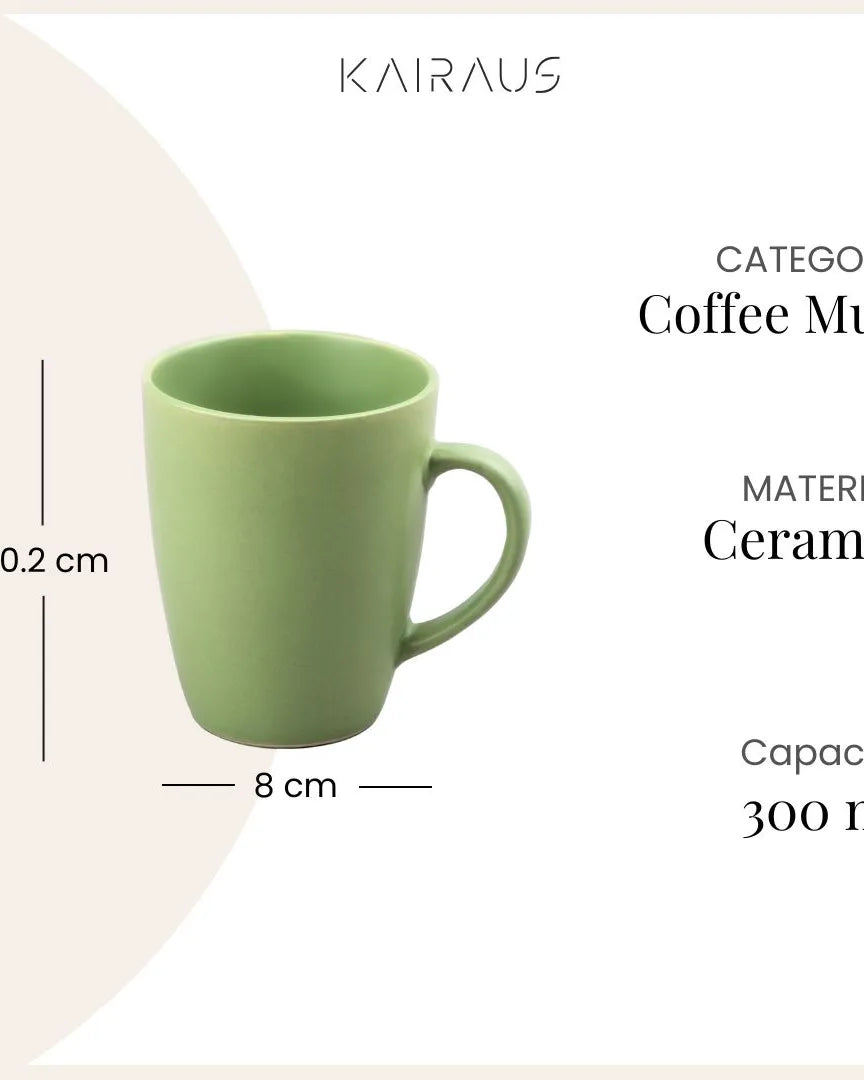 Dusty Green Mug Side View Set of 4 – Kairaus