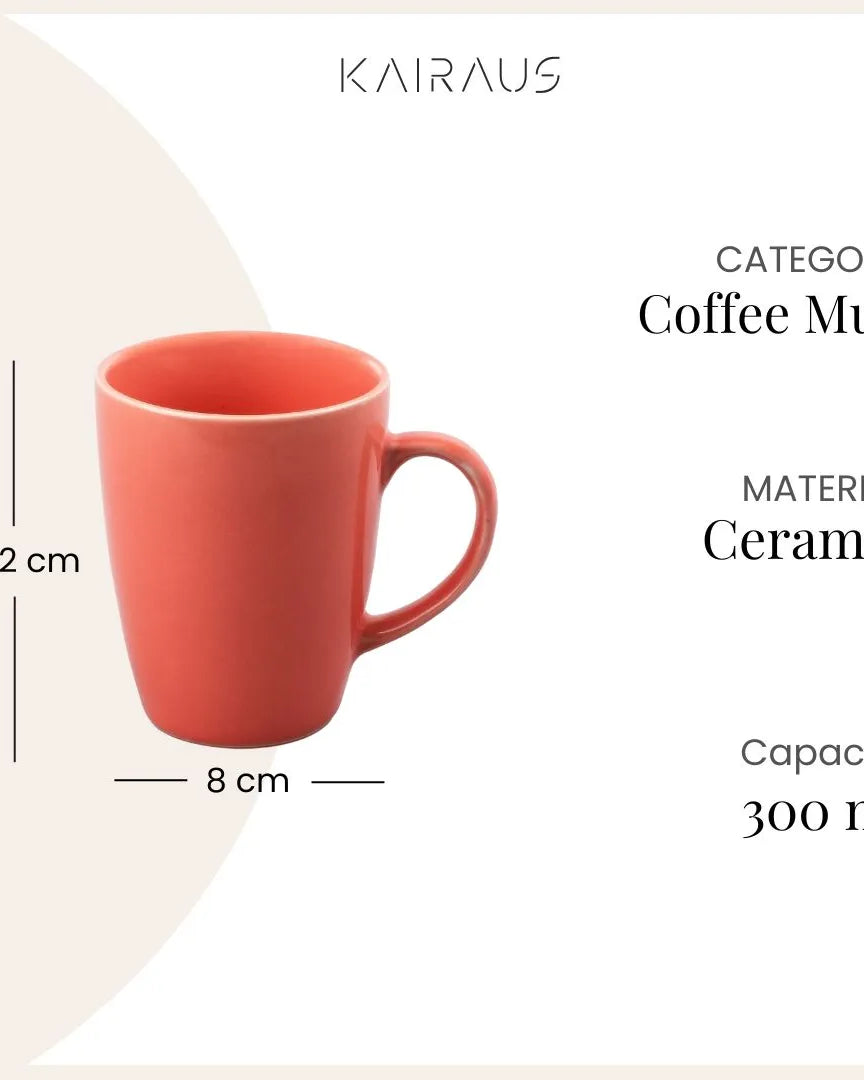 Peach Blush Mug Side View Set of 4 – Kairaus