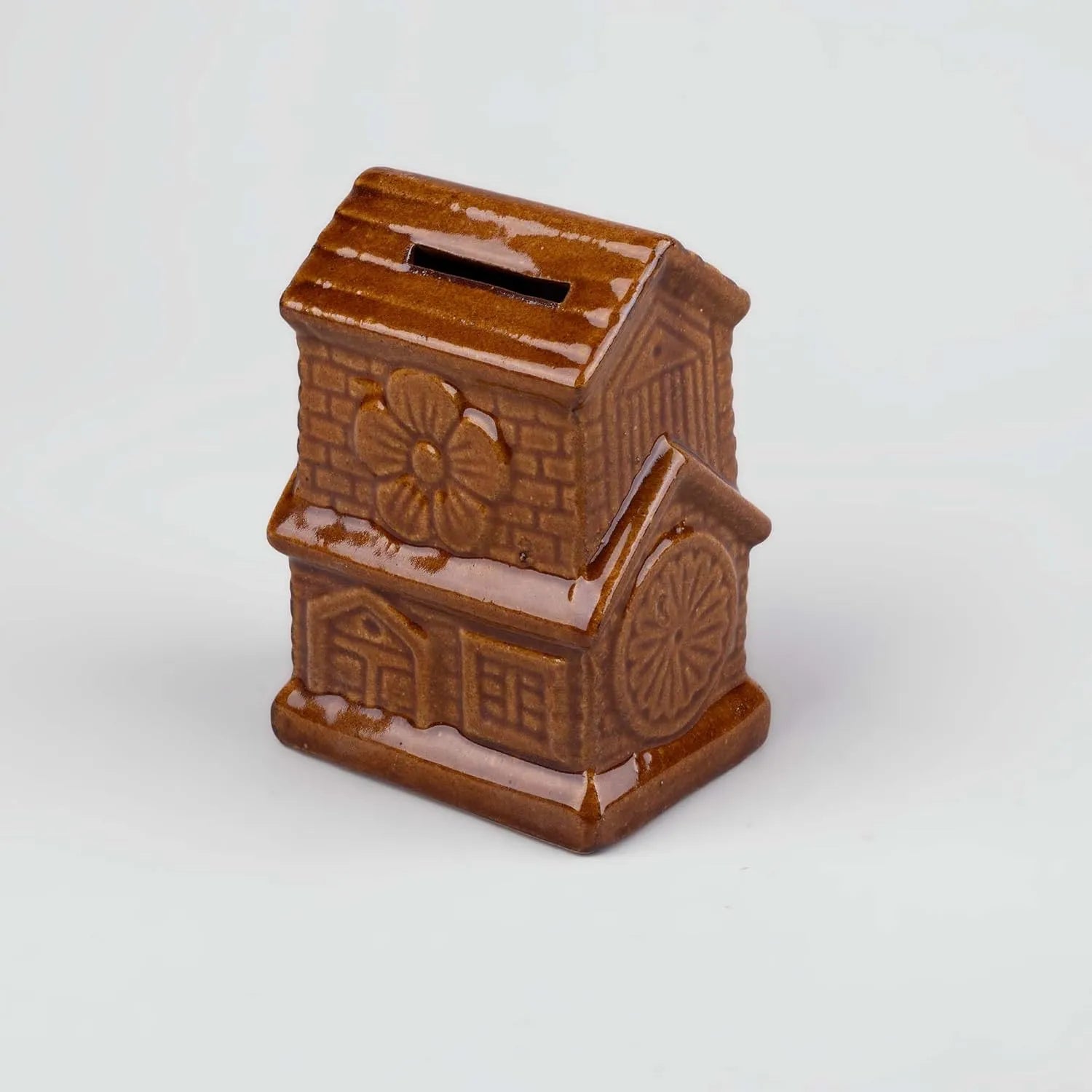 Handmade Hut Design Ceramic Piggy Bank