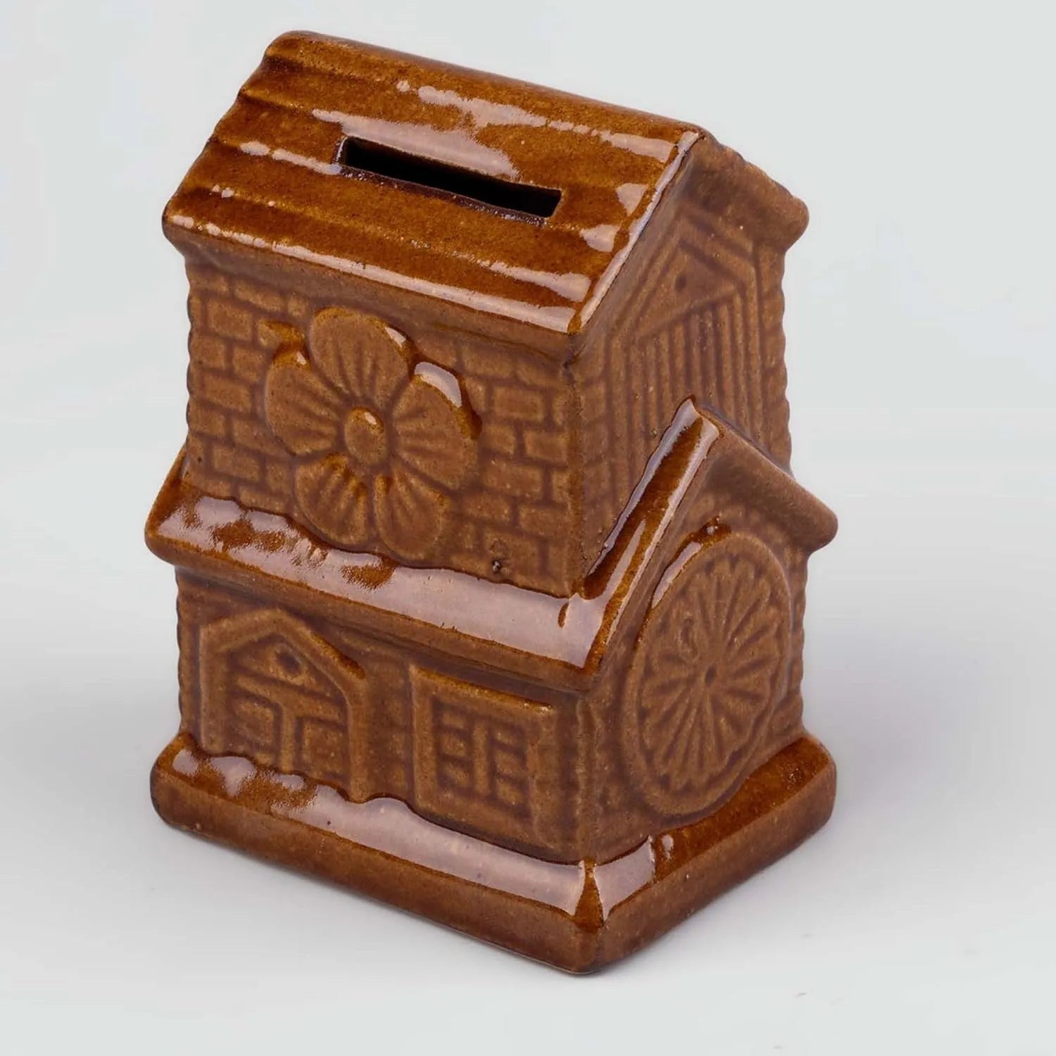 Handmade Hut Design Ceramic Piggy Bank