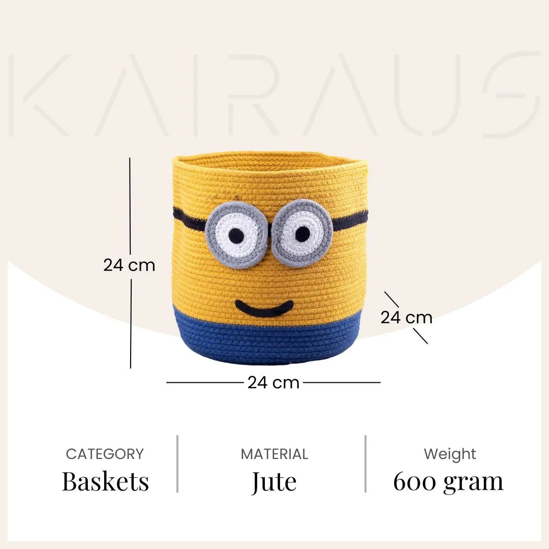 Minion Jute Storage Basket