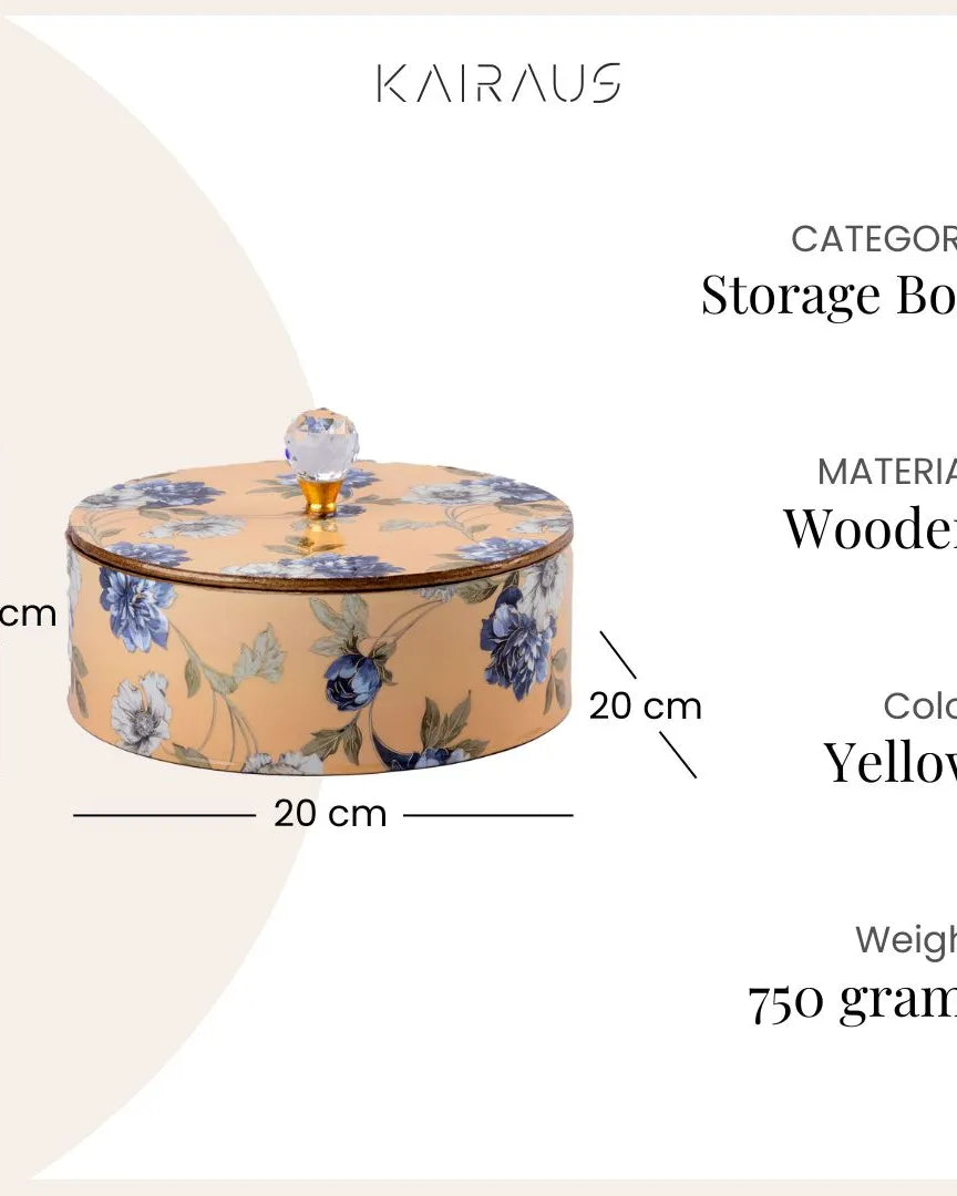 Rustic Charm Natural Wood Storage Box