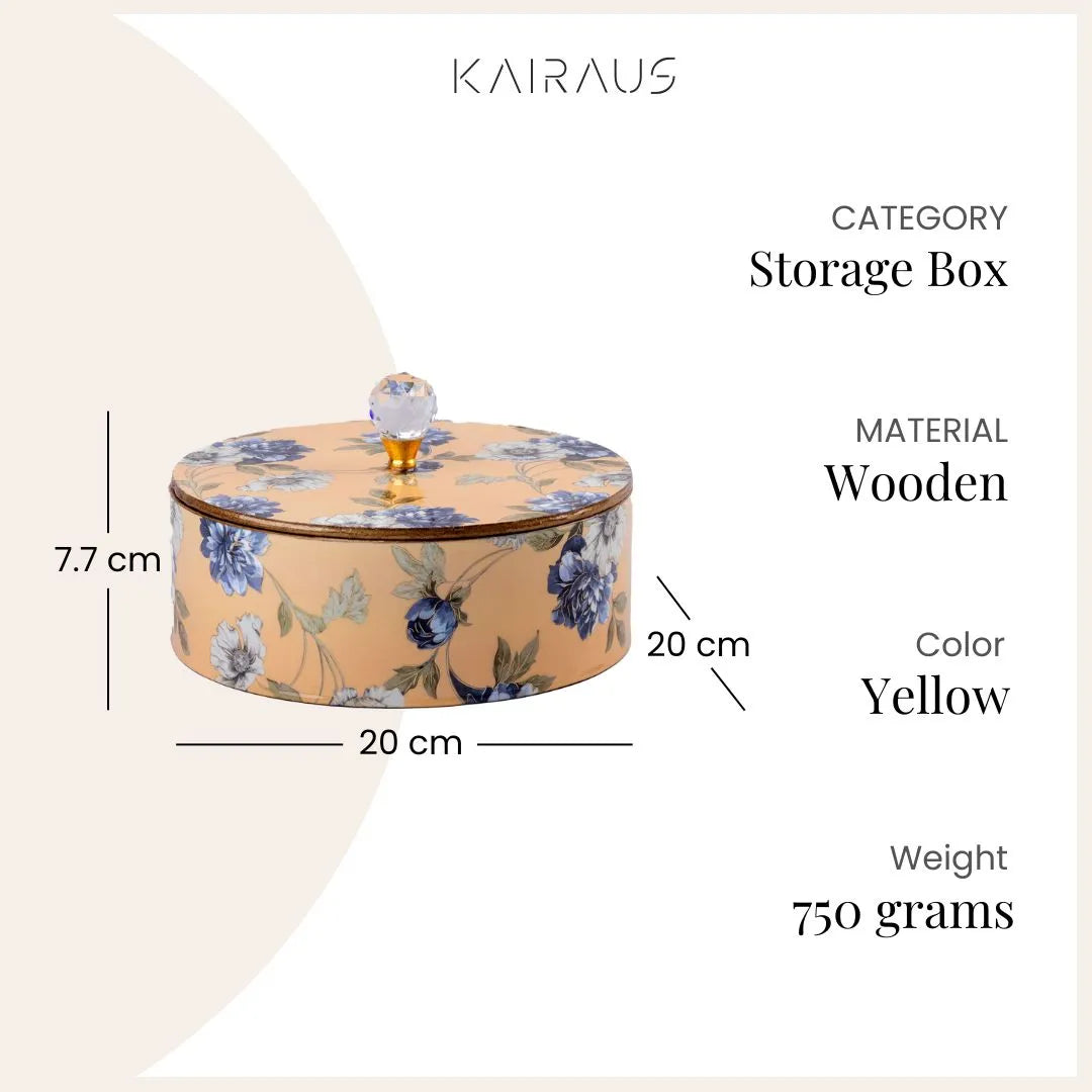 Rustic Charm Natural Wood Storage Box