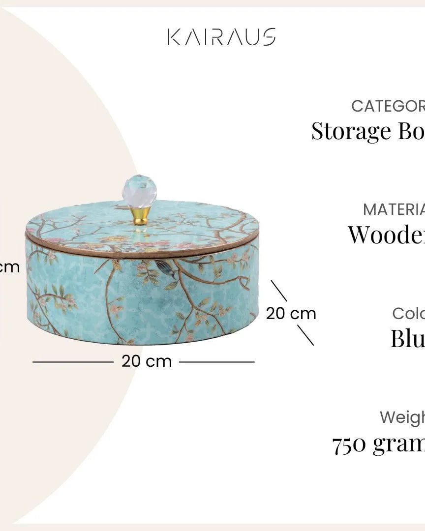 Exquisite Round Wooden Storage Box