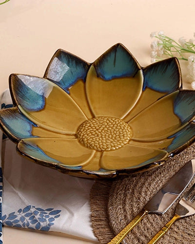 Dual Tone Flower Platter