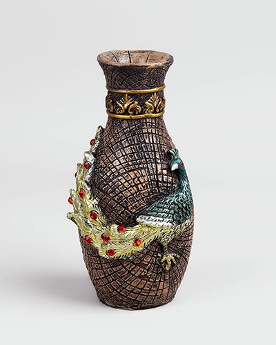 Antique Vase Decorate with Peacock