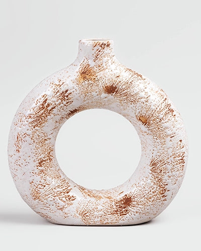 Brown Donut Ring Vase