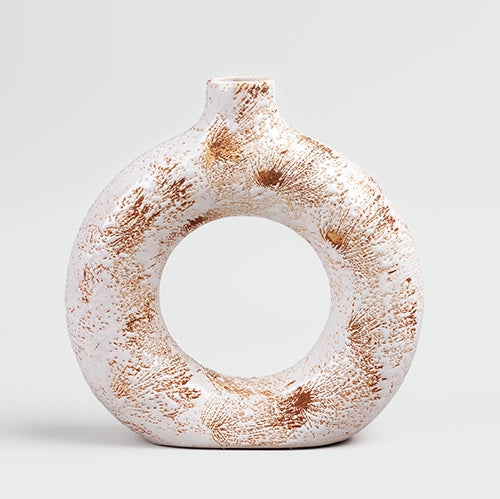 Brown Donut Ring Vase