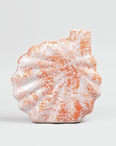 Coral Blush Shell Flower Vase