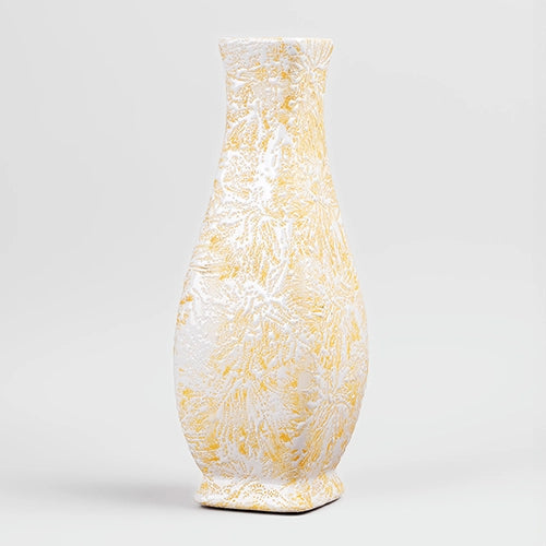Cream and White Flower Vase