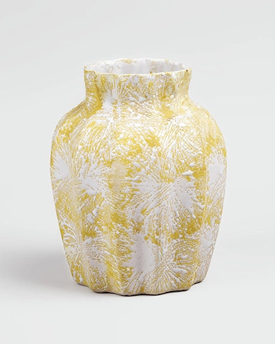 Cream Scalloped Textured Vase